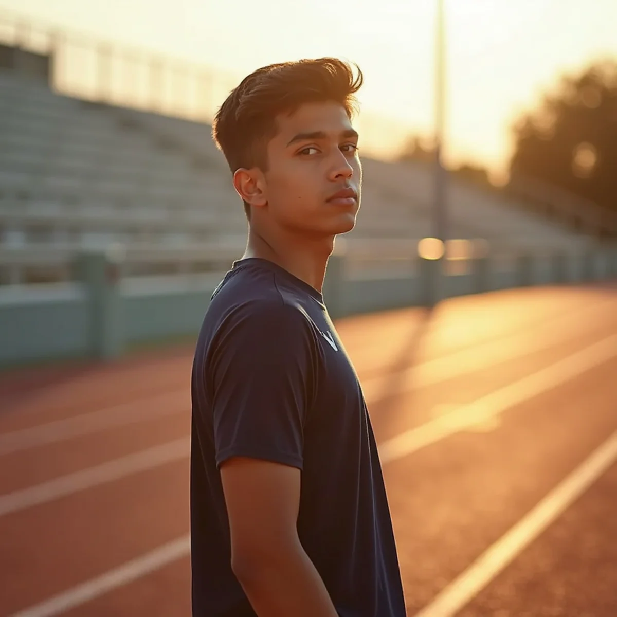 High school senior photographed at Live Oak City Park in north-east San Antonio during a golden hour session