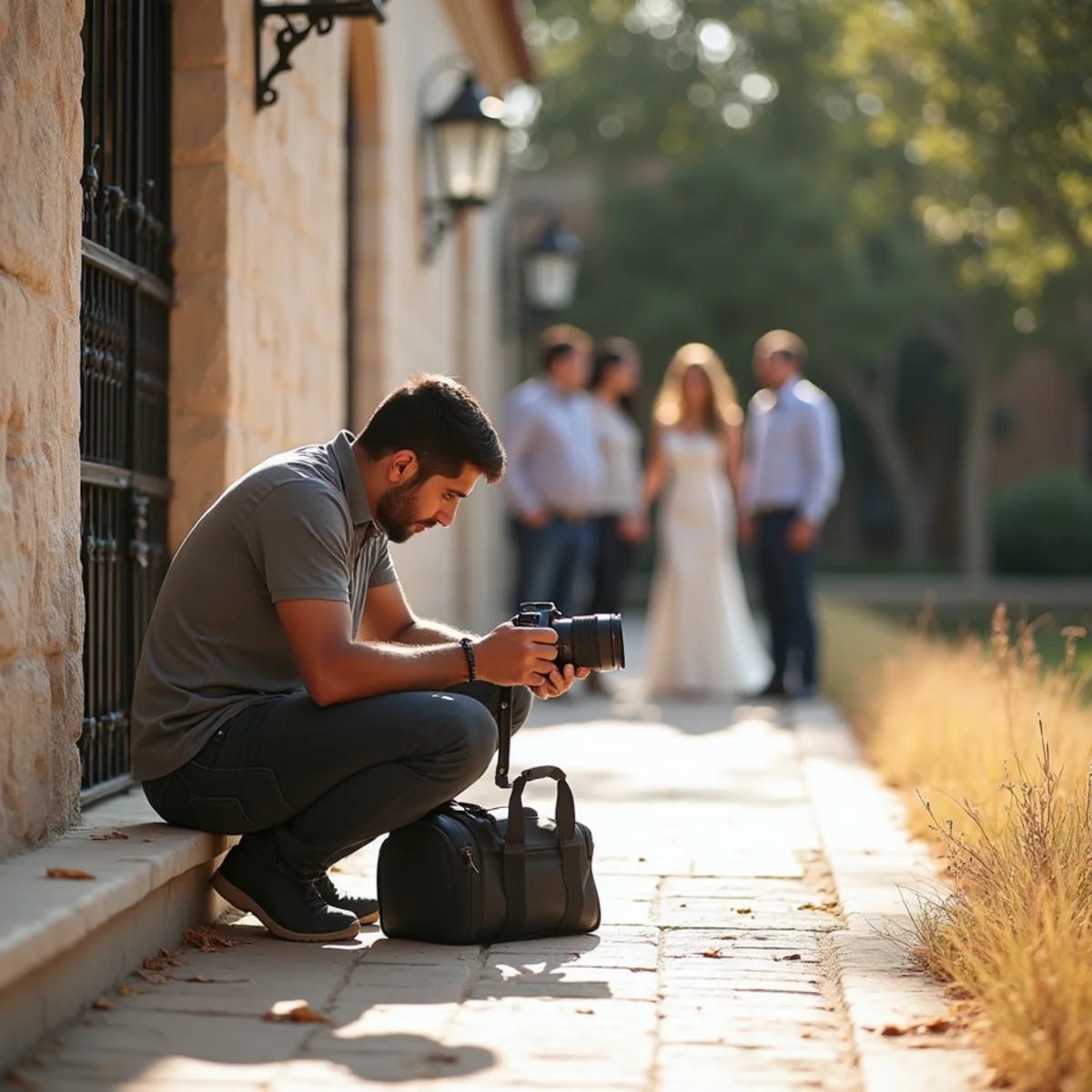 Photographer working across a range of San Antonio sessions, from weddings to family portraits
